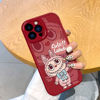 Picture of Cartoon Labubu Phone Case - Full-Covered Painted Phone Case for iPhone - Fun Character Gift