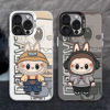 Afbeeldingen van Cartoon Labubu telefoonhoesje - wit en grijs voor iPhone - leuk karaktercadeau