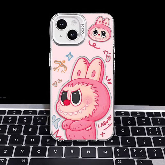 Picture of Cartoon Labubu Phone Case - Painting Style for iPhone - Fun Character Gift