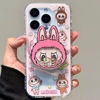 Picture of Cartoon Labubu Phone Case - Pink Magnetic Style for iPhone and Galaxy - Fun Character Gift