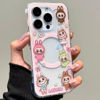 Picture of Cartoon Labubu Phone Case - Pink Magnetic Style for iPhone and Galaxy - Fun Character Gift