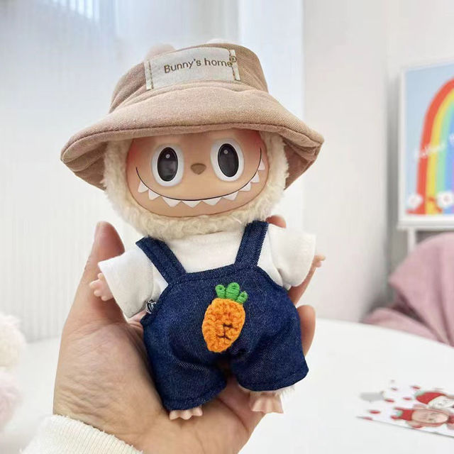 Picture of White Shirt Carrot Set - Labubu Clothing Set - Doll and Shoes Not Included