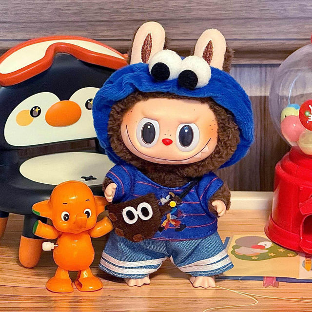 Picture of Little Blue Sesame - Custom Labubu Clothing Set - Doll Not Included