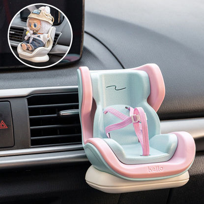 Picture of Labubu Mini Car Safety Seat - Cute Car Accessory for Labubu Figures