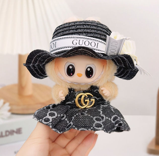 Picture of Gucci Style Black Princess Dress - Labubu Clothing Set - Doll and Shoes Not Included