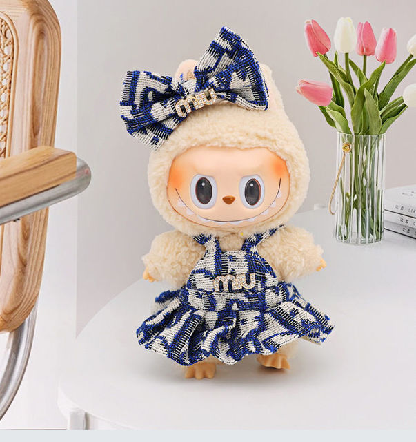 Picture of Custom Labubu Clothing Sets - Blue Miu Miu Style set - Doll Not Included