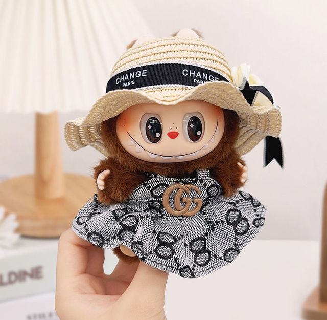 Picture of Gucci Style Grey Princess Dress - Labubu Clothing Set - Doll and Shoes Not Included