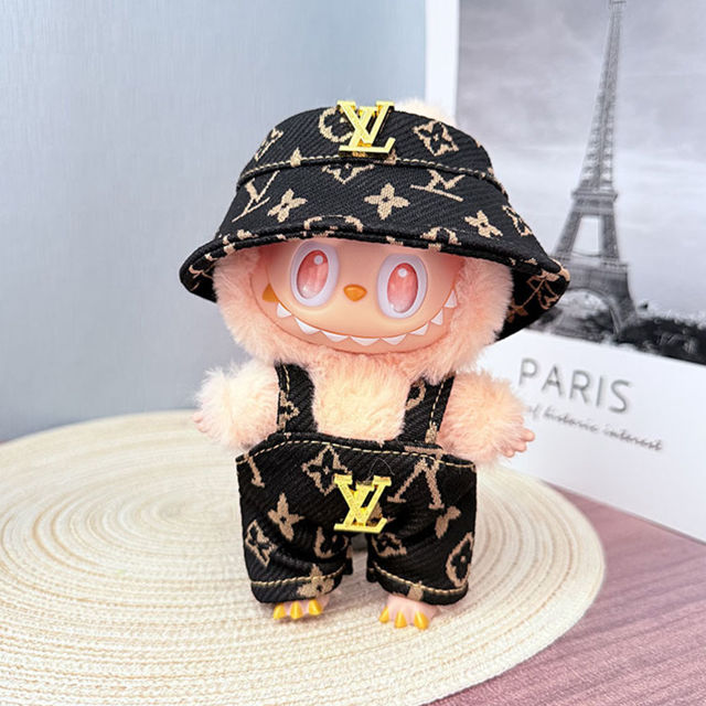 Picture of Custom Labubu Clothing Sets - Black Overall L.V. Style set - Doll Not Included