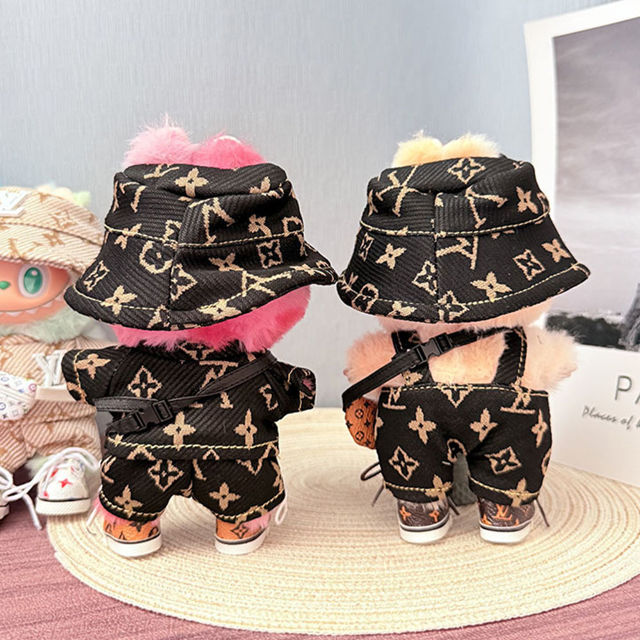 Picture of Custom Labubu Clothing Sets - Black Overall L.V. Style set - Doll Not Included
