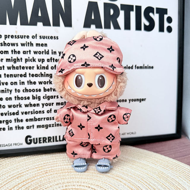 Picture of LV Style Pink Pajamas - Labubu Clothing Set - Doll and Shoes Not Included