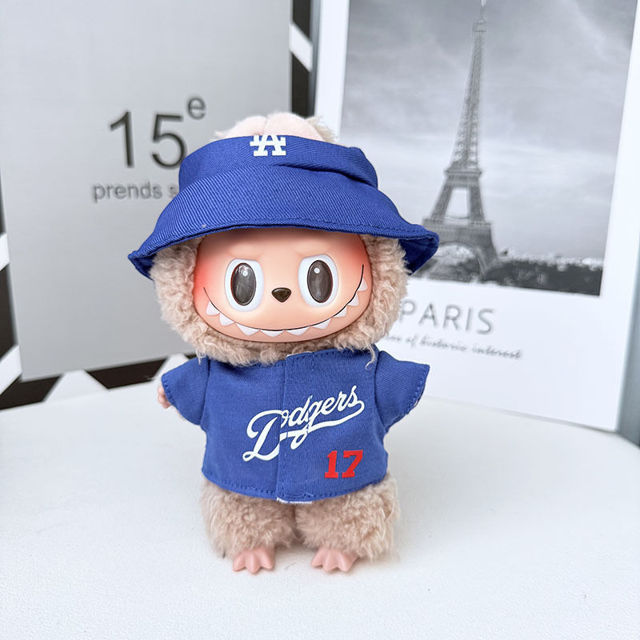 Picture of Custom Labubu Clothing Sets - Blue Baseball Set - Doll Not Included