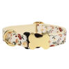 Picture of Personalized Pet Name Collar - Small Floral Series - Engraved Pet Name Dog Bone Tag - Gift for Pets
