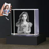 Picture of Custom Photo 3D Laser Crystal Square