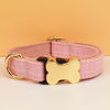 Picture of Personalized Pet Name Collar - Grid Series - Engraved Pet Name Dog Bone Tag - Gift for Pets