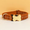 Picture of Personalized Pet Name Collar - Grid Series - Engraved Pet Name Dog Bone Tag - Gift for Pets