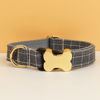 Picture of Personalized Pet Name Collar - Grid Series - Engraved Pet Name Dog Bone Tag - Gift for Pets