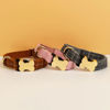 Picture of Personalized Pet Name Collar - Grid Series - Engraved Pet Name Dog Bone Tag - Gift for Pets