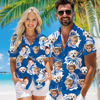 Picture of Custom Face Hawaiian Shirt for Family - Custom Hawaiian Shirt for Men, Women and Kids - Blue Pattern - Beach Party and Summer Vacation