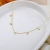Picture of Dainty Initial Necklace - Sideways Initial Necklace - Spaced Letter Name Necklace