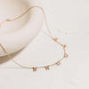 Picture of Dainty Initial Necklace - Sideways Initial Necklace - Spaced Letter Name Necklace