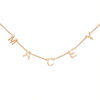 Picture of Dainty Initial Necklace - Sideways Initial Necklace - Spaced Letter Name Necklace