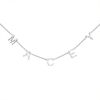 Picture of Dainty Initial Necklace - Sideways Initial Necklace - Spaced Letter Name Necklace