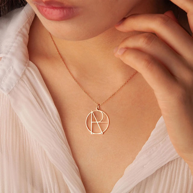 Picture of Custom Name Logo Necklace - Hand-Drawn Unique Design Jewelry - Personalized Name Necklace