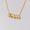 Picture of Custom Bubble Initial Necklace - Personalized Bubble Name Necklace - Custom Jewelry