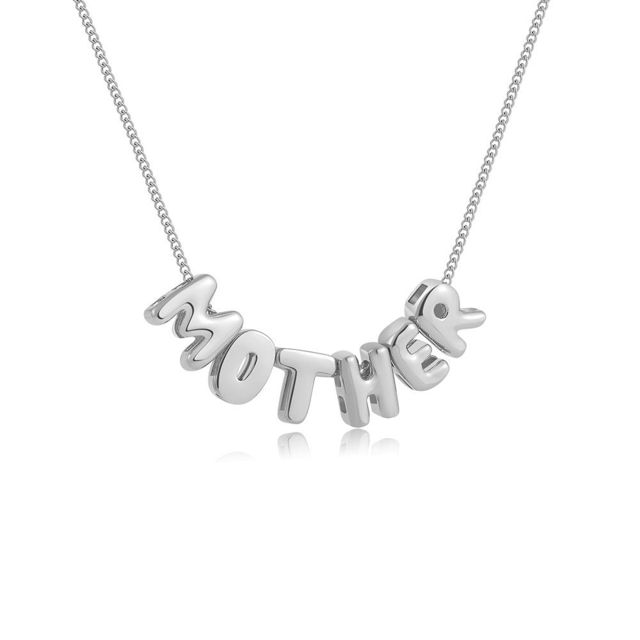 Picture of Custom Bubble Initial Necklace - Personalized Bubble Name Necklace - Custom Jewelry