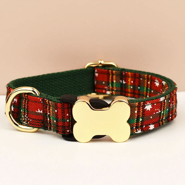 Picture of Personalized Pet Name Collar - Grid Series - Engraved Pet Name Square Tag - Gift for Pets
