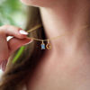 Picture of Custom Initial Birthstone Necklace - Personalized Initial Necklace