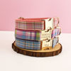 Picture of Personalized Pet Name Collar - 7 Color Grid Series - Engraved Pet Name Square Tag - Gift for Pets