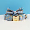Picture of Personalized Pet Name Collar - 7 Color Grid Series - Engraved Pet Name Square Tag - Gift for Pets