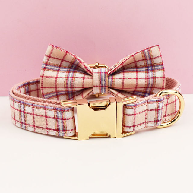 Picture of Personalized Pet Name Collar - 4 Grid Series - Engraved Pet Name Square Tag - Gift for Pets