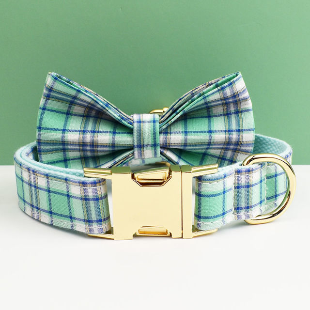 Picture of Personalized Pet Name Collar - 4 Grid Series - Engraved Pet Name Square Tag - Gift for Pets