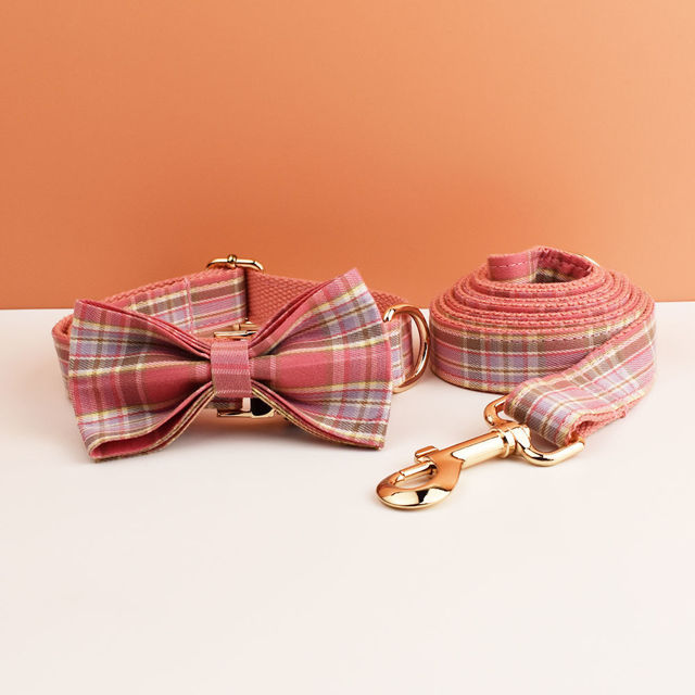 Picture of Personalized Pet Name Collar - 4 Grid Series - Engraved Pet Name Square Tag - Gift for Pets