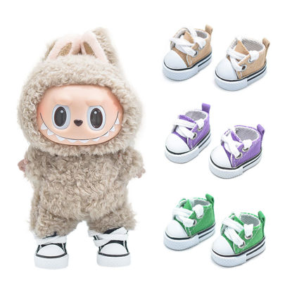 Picture of 17cm Labubu Canvas Shoes - Labubu Doll Accessory - Doll Shoes