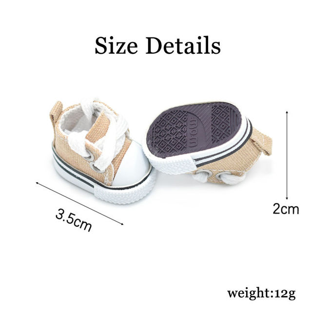Picture of 17cm Labubu Canvas Shoes - Labubu Doll Accessory - Doll Shoes