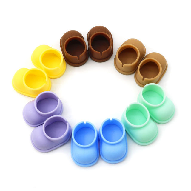 Picture of 17cm Labubu Soft Silicone Rain Shoes - Labubu Doll Accessory - Doll Shoes
