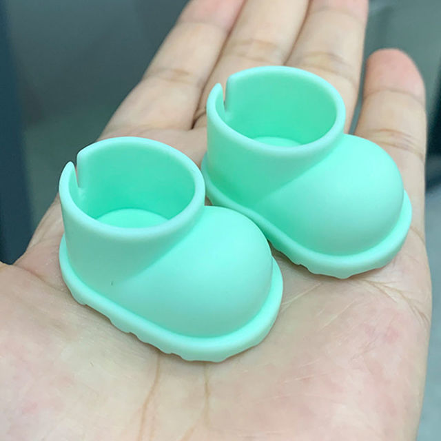 Picture of 17cm Labubu Soft Silicone Rain Shoes - Labubu Doll Accessory - Doll Shoes