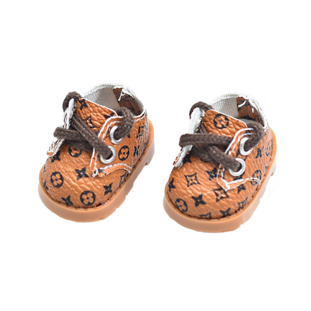 Picture of 17cm Labubu L.V. Inspired Shoes - Labubu Doll Accessory - Doll Shoes
