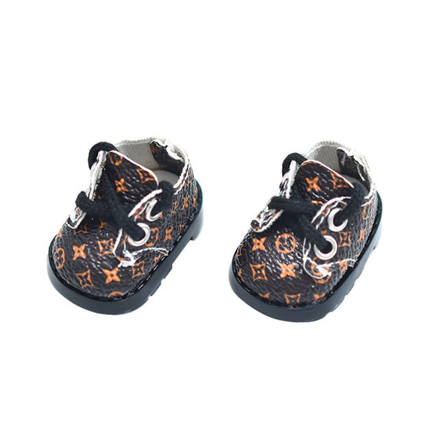 Picture of 17cm Labubu L.V. Inspired Shoes - Labubu Doll Accessory - Doll Shoes