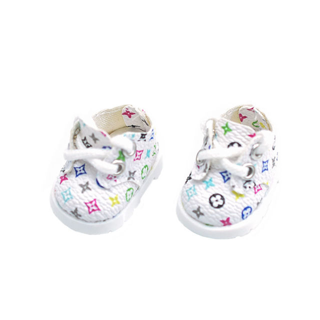 Picture of 17cm Labubu L.V. Inspired Shoes - Labubu Doll Accessory - Doll Shoes