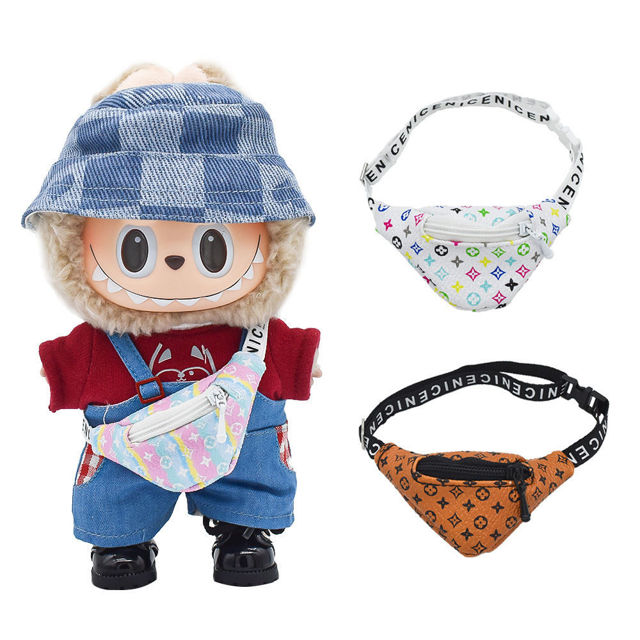 Picture of 17cm Labubu L.V. Inspired Dumpling Bag - Labubu Doll Mini Waist Bag
