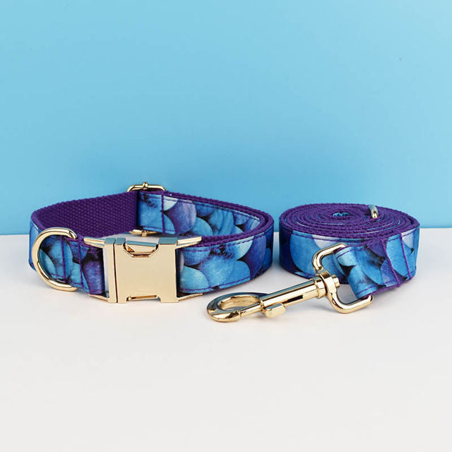 Picture of Personalized Pet Name Collar - Purple Mermaid Series - Engraved Pet Name Tag Metal Buckle - Summer Gifts for Puppy