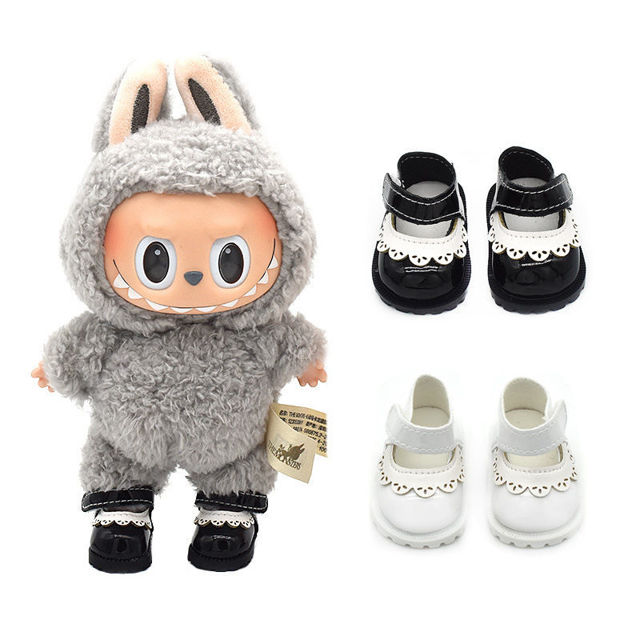 Picture of 17cm Labubu Princess Leather Shoes - Labubu Doll Mini Shoes - Doll Shoes