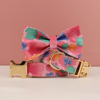 Picture of Personalized Pet Name Collar - Colorful Leopard Series - Engraved Pet Name Tag Metal Buckle - Summer Gifts for Puppy