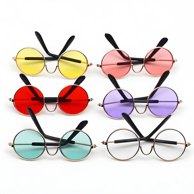 Picture of 17cm Labubu Mini Sunglasses - Labubu Doll Sunglasses - Sunglasses for Dolls