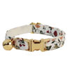 Picture of Personalized Cat Name Collar Set - Floral Series - Engraved Pet Name Tag Metal Buckle - Summer Gift for Cats