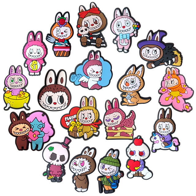 Picture of DIY Labubu Accessories Set for Crocs Shoes - Include 18 Different Figures